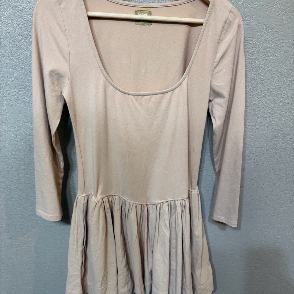 Free People Blush Long Sleeve Dress